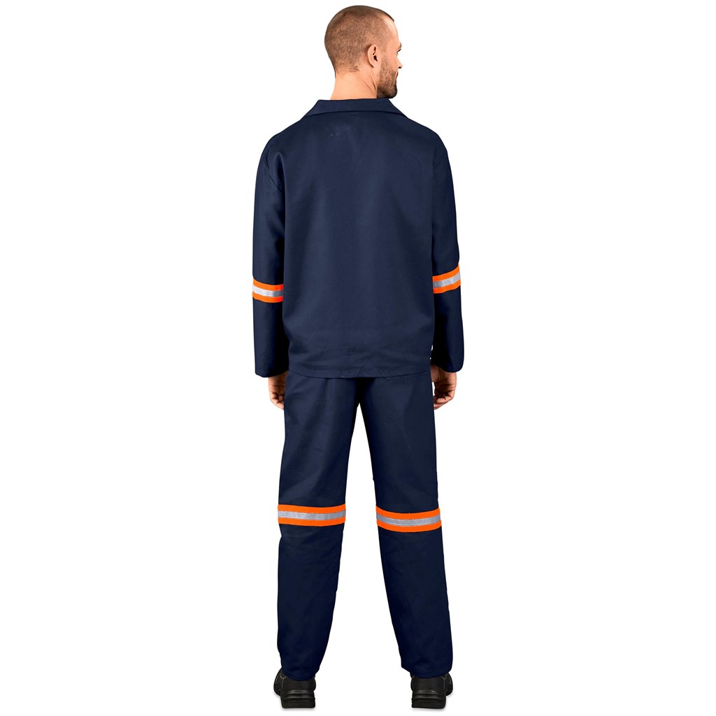 Technician 100% Cotton Conti Suit - Reflective Arms & Legs - Orange Tape - Image 7