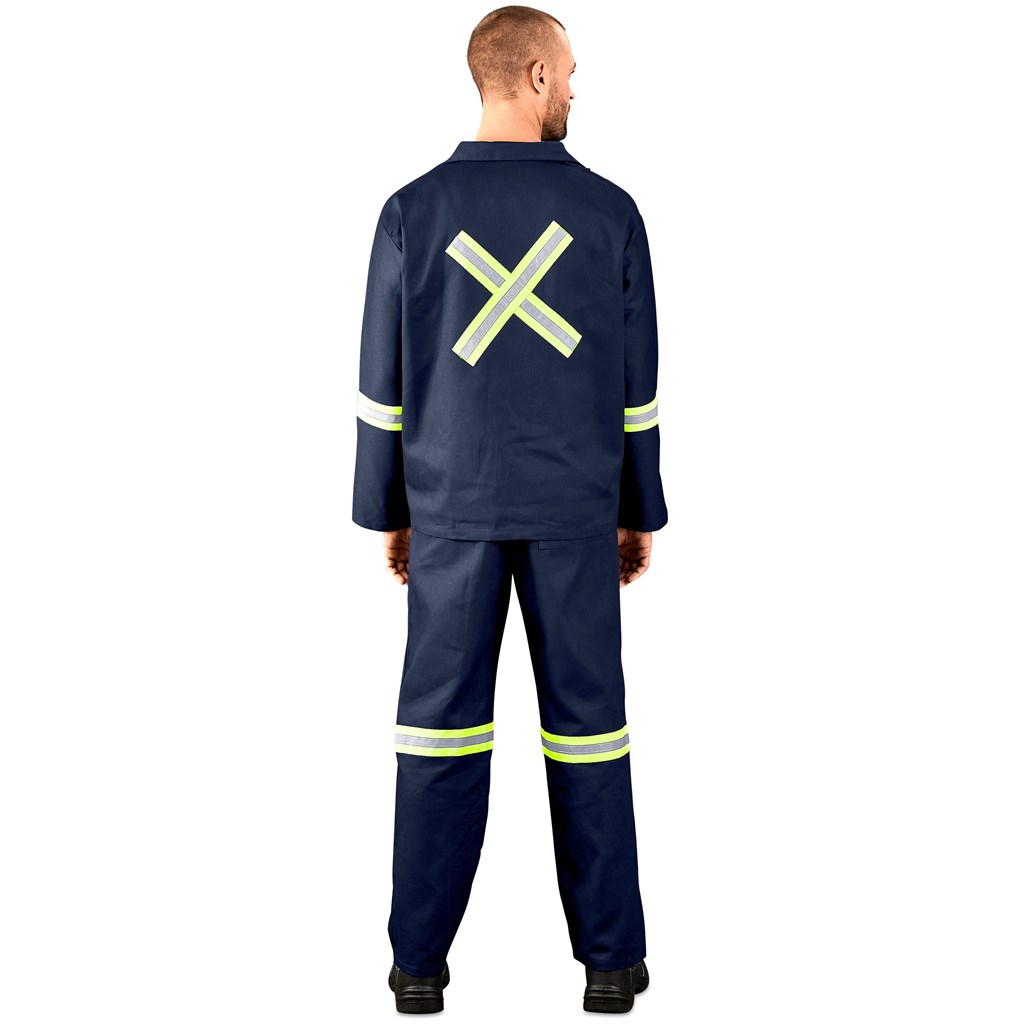 Technician 100% Cotton Conti Suit - Reflective Arms, Legs & Back - Yellow Tape - Image 8