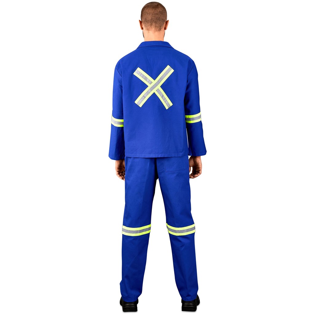 Technician 100% Cotton Conti Suit - Reflective Arms, Legs & Back - Yellow Tape - Image 3