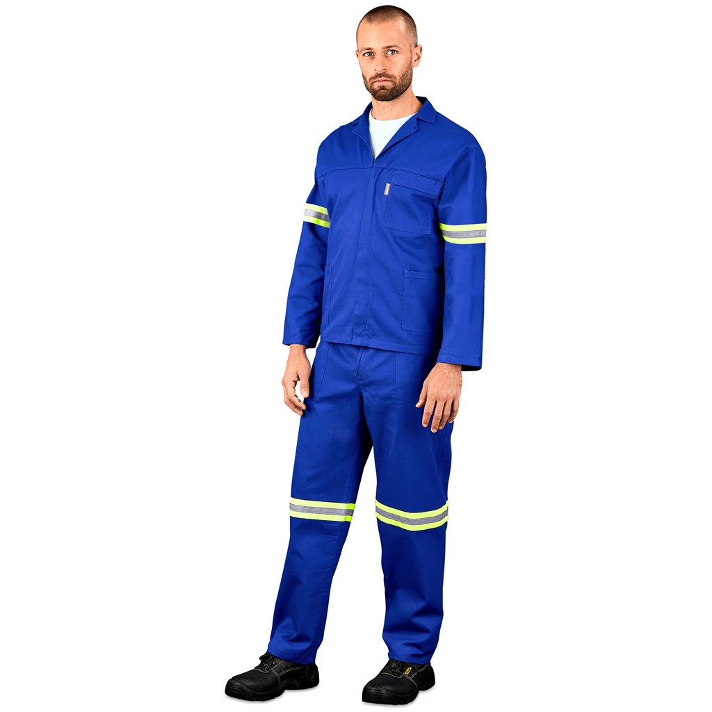 Technician 100% Cotton Conti Suit - Reflective Arms, Legs & Back - Yellow Tape - Image 11