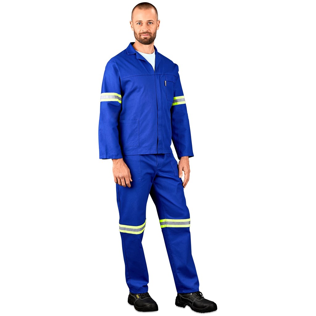 Technician 100% Cotton Conti Suit - Reflective Arms, Legs & Back - Yellow Tape - Image 4