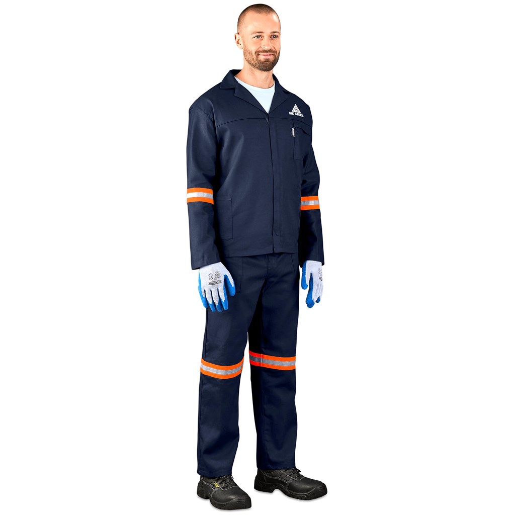 Technician 100% Cotton Conti Suit - Reflective Arms, Legs & Back - Orange Tape - Image 2