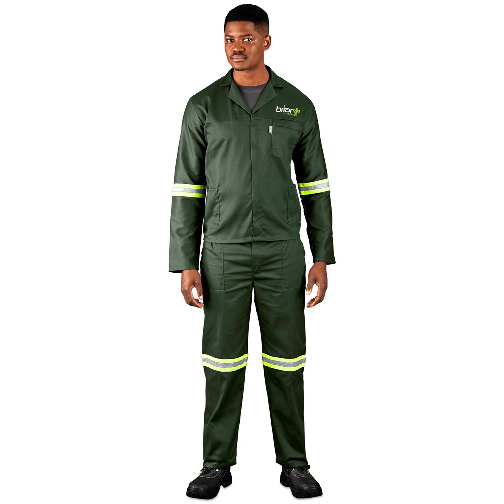 Acid Resistant Polycotton Conti Suit - Reflective Arm & Legs - Yellow Tape - Image 2