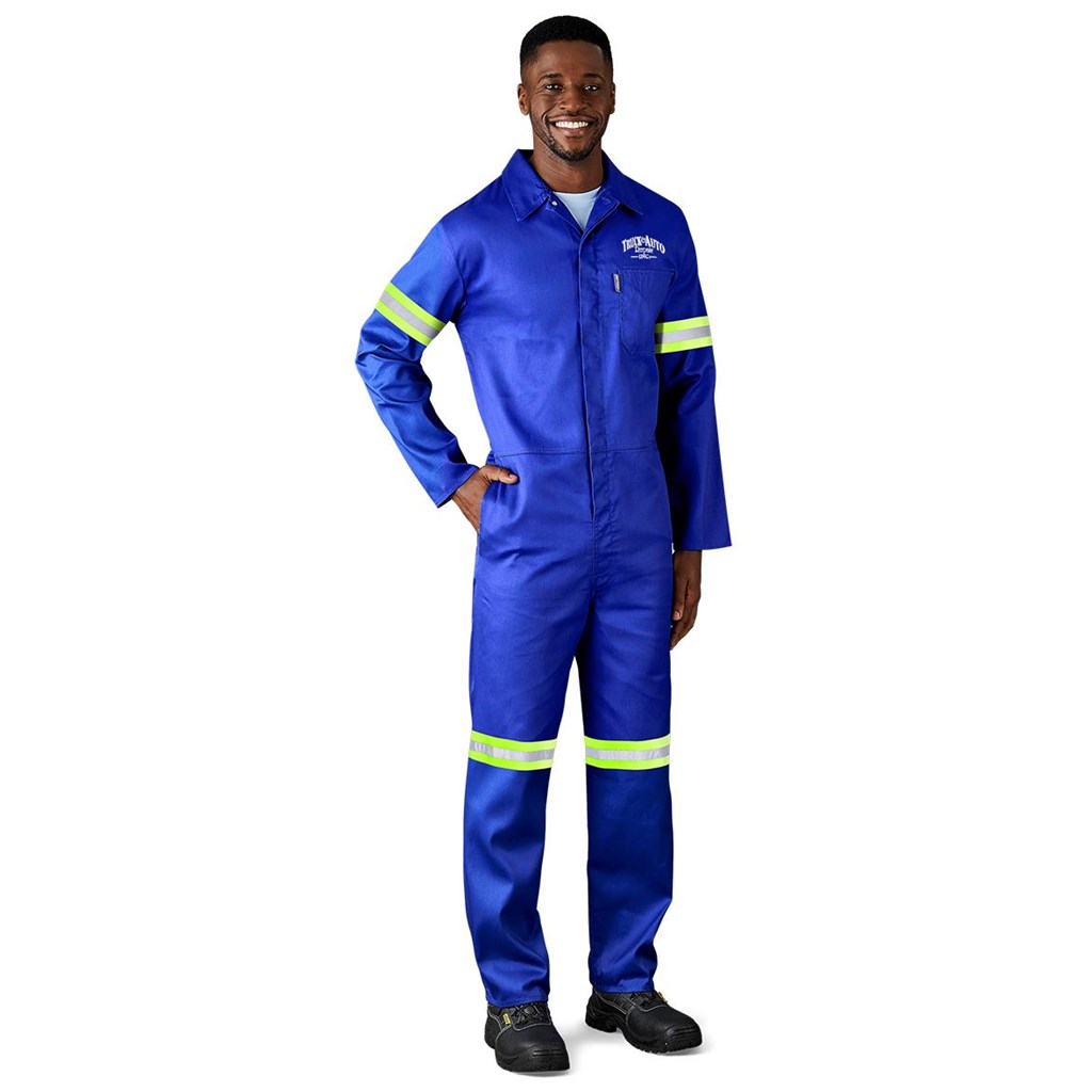 Safety Polycotton Boiler Suit - Reflective Arms & Legs - Yellow Tape - Image 7