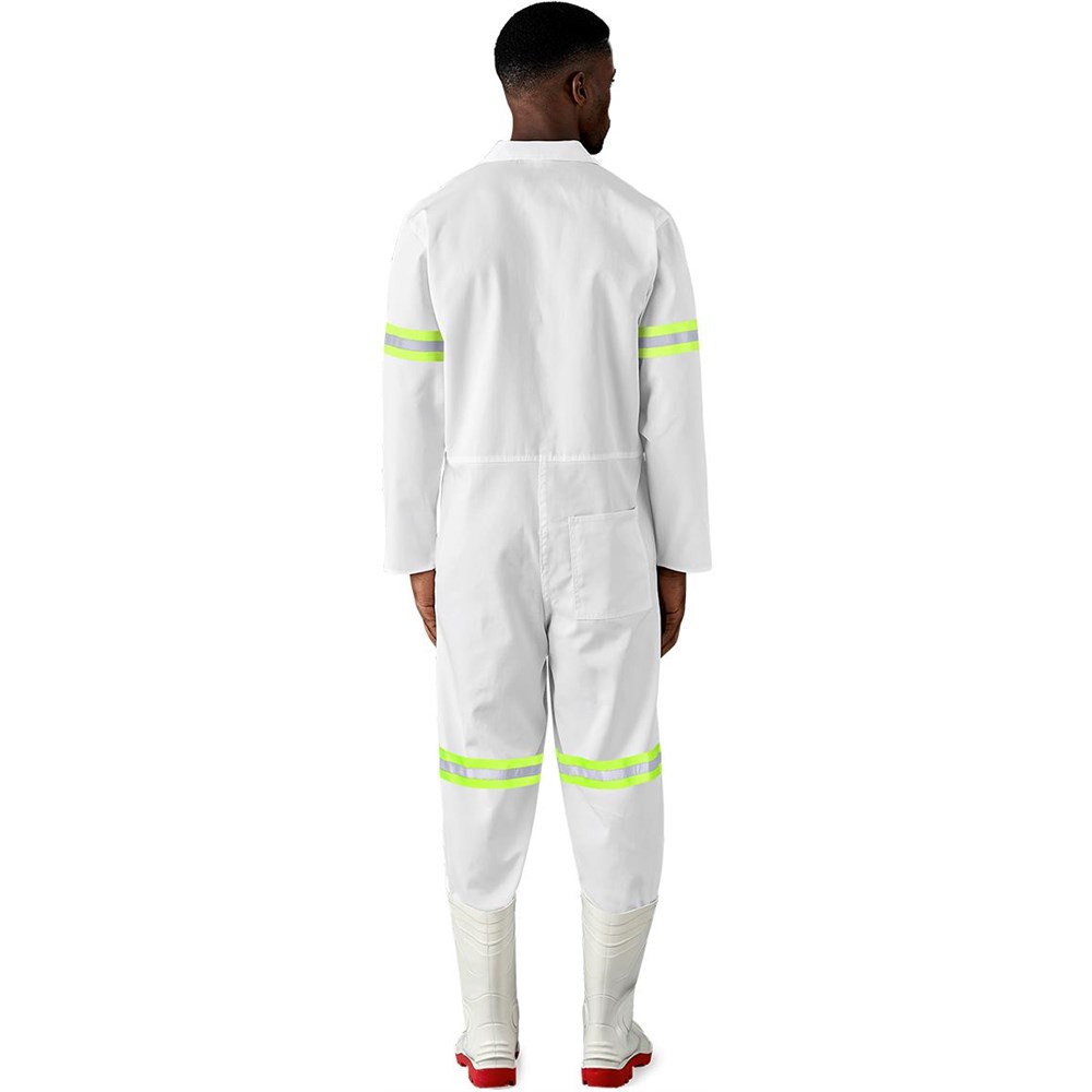 Safety Polycotton Boiler Suit - Reflective Arms & Legs - Yellow Tape - Image 5