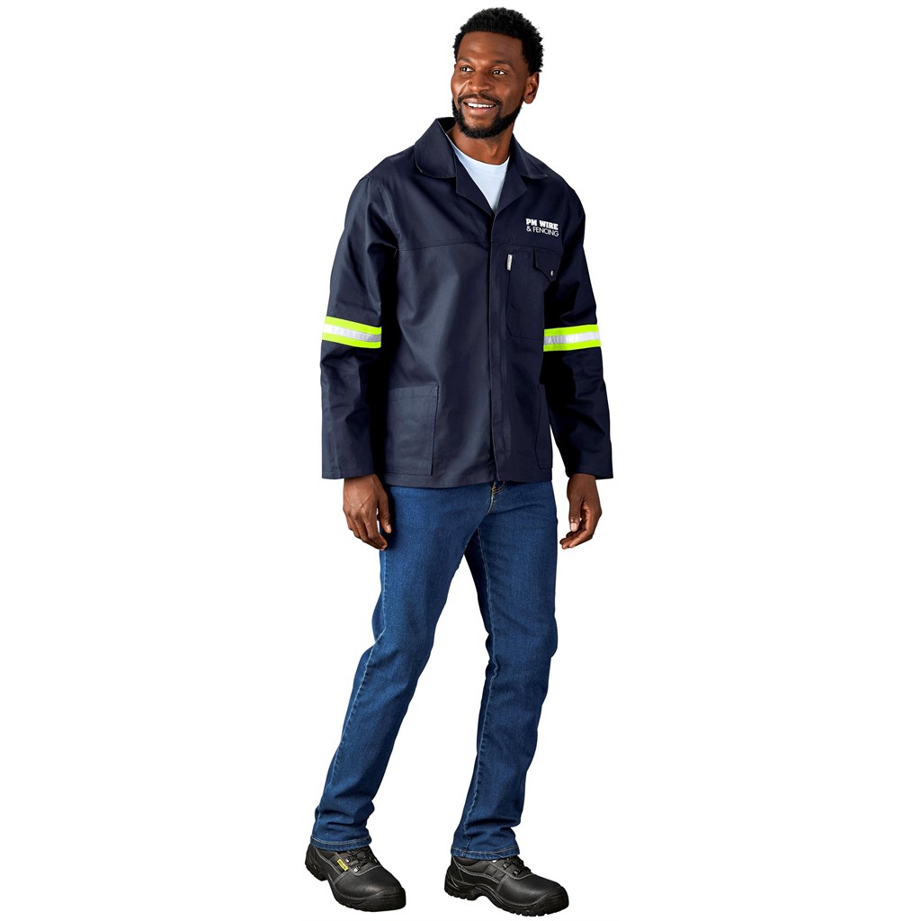 Artisan Premium 100% Cotton Jacket - Reflective Arms - Yellow Tape - Image 10