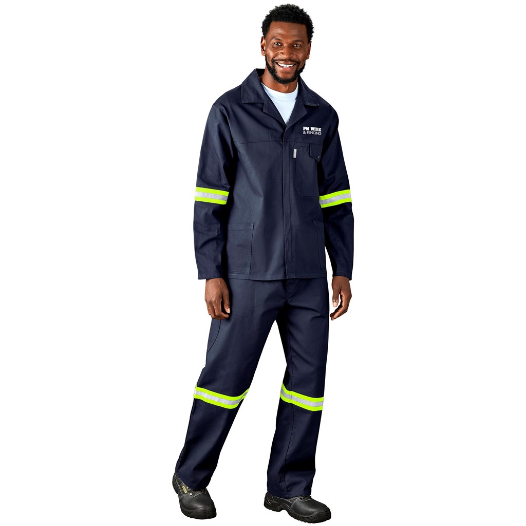 Artisan Premium 100% Cotton Jacket - Reflective Arms - Yellow Tape - Image 3