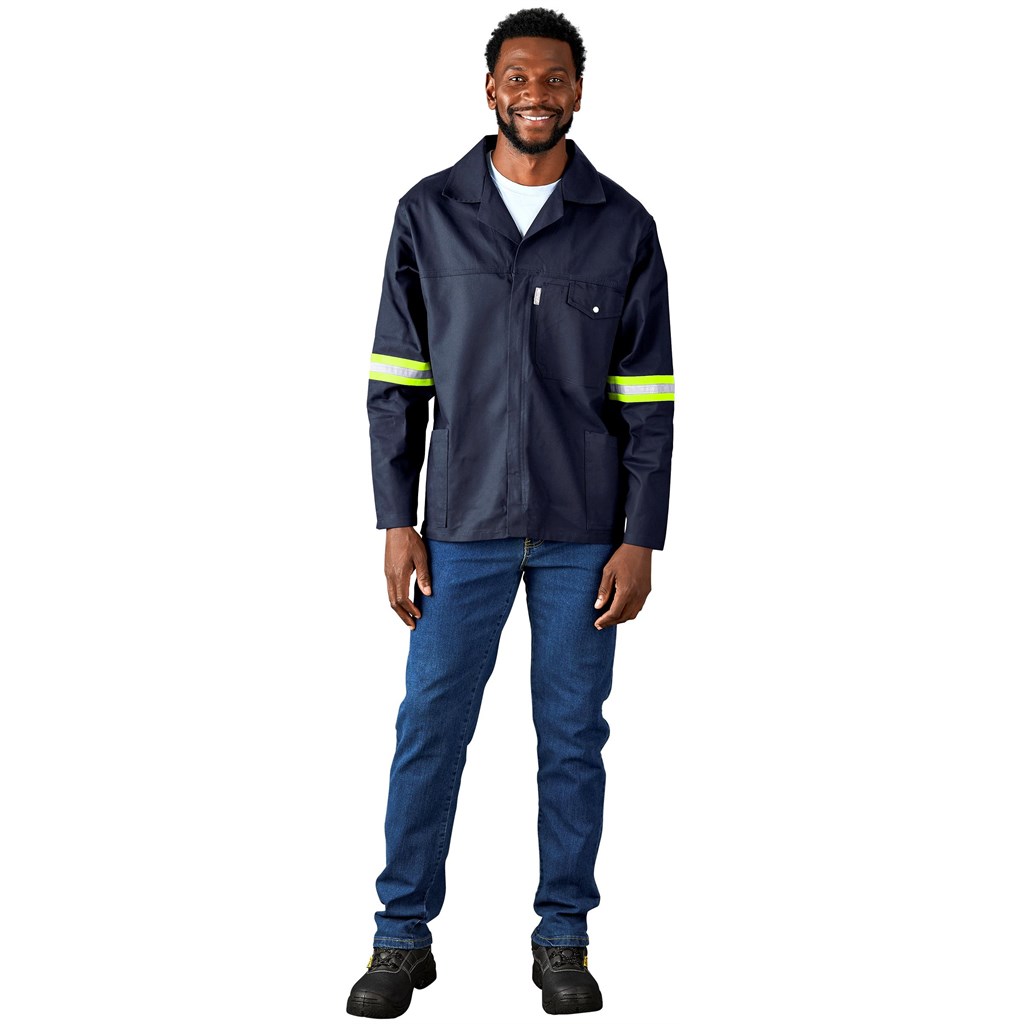 Artisan Premium 100% Cotton Jacket - Reflective Arms - Yellow Tape - Image 9