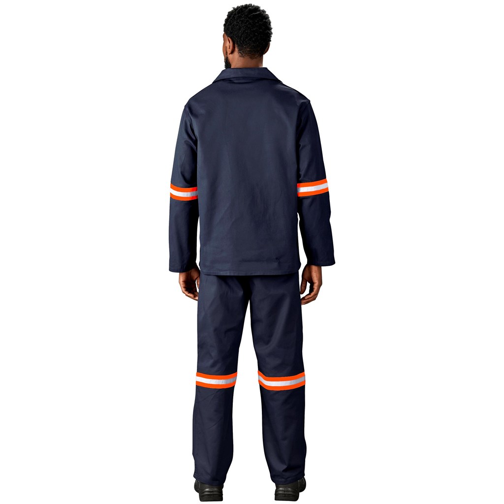 Artisan Premium 100% Cotton Jacket - Reflective Arms - Orange Tape - Image 2