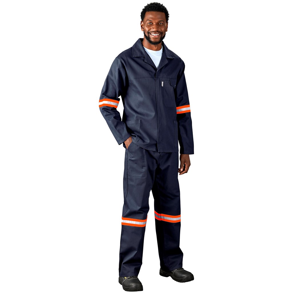 Artisan Premium 100% Cotton Jacket - Reflective Arms - Orange Tape - Image 4
