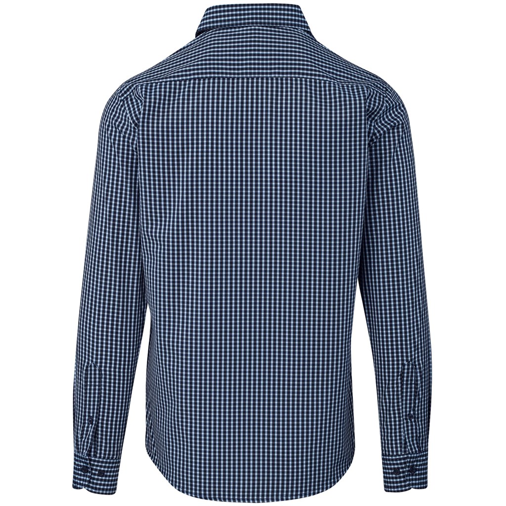 Mens Long Sleeve Kenton Shirt - Navy - Image 7