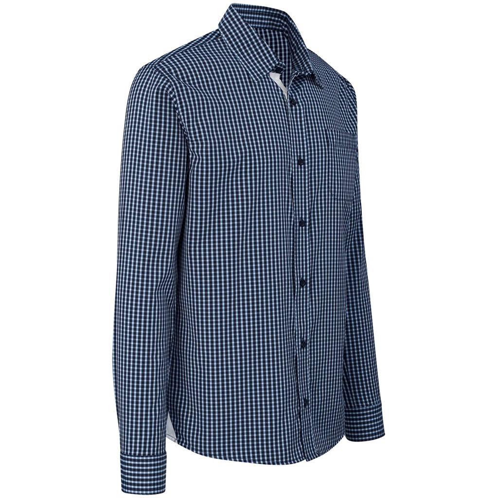 Mens Long Sleeve Kenton Shirt - Navy - Image 6