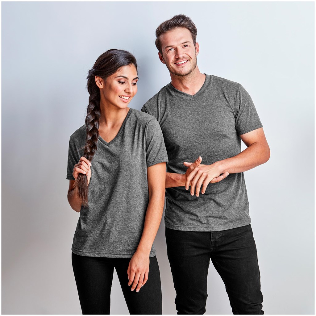 Ladies Michigan Melange V-Neck T-Shirt - Image 2