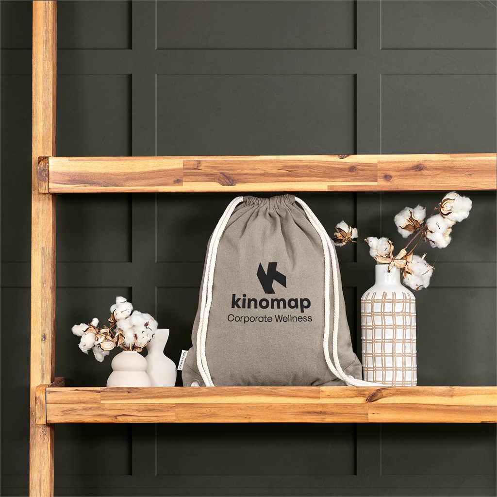 Okiyo Kinchaku Recycled Canvas Drawstring Bag - Image 2