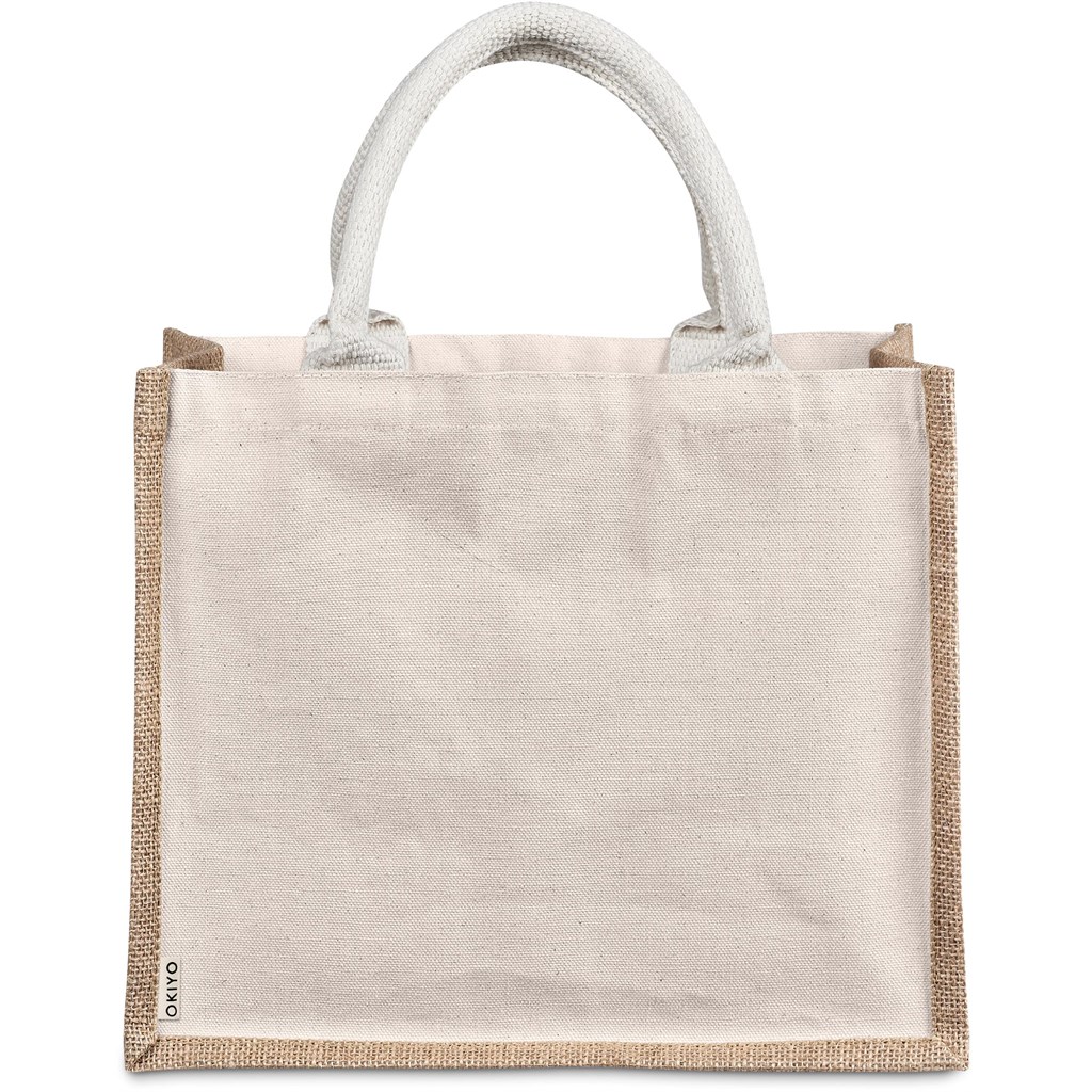 Okiyo Chinsai Midi Jute & Cotton Tote - Image 2