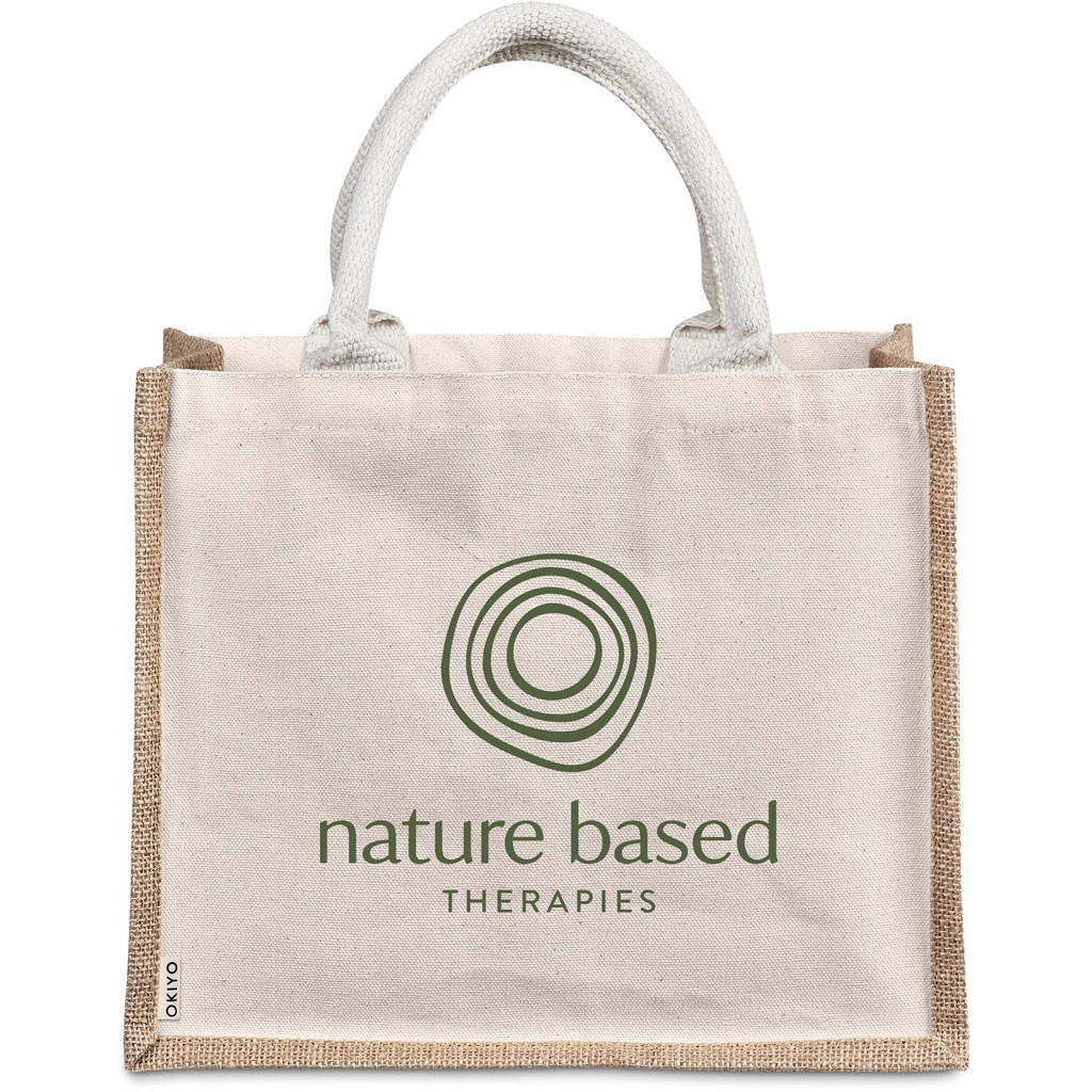 Okiyo Chinsai Midi Jute & Cotton Tote - Image 6