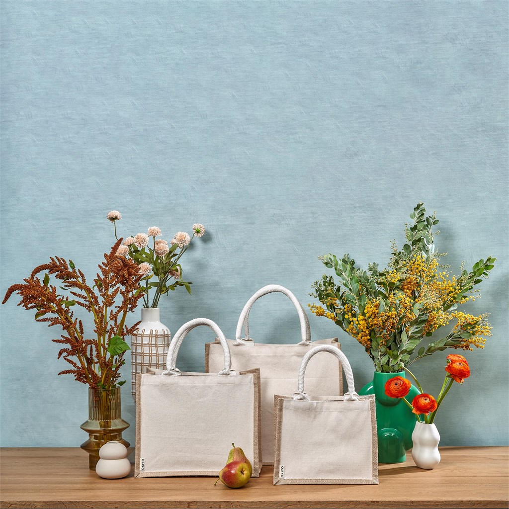 Okiyo Chinsai Midi Jute & Cotton Tote - Image 5