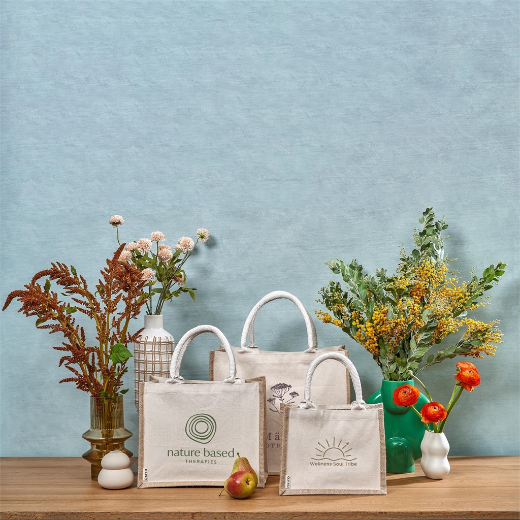 Okiyo Chinsai Midi Jute & Cotton Tote - Image 10