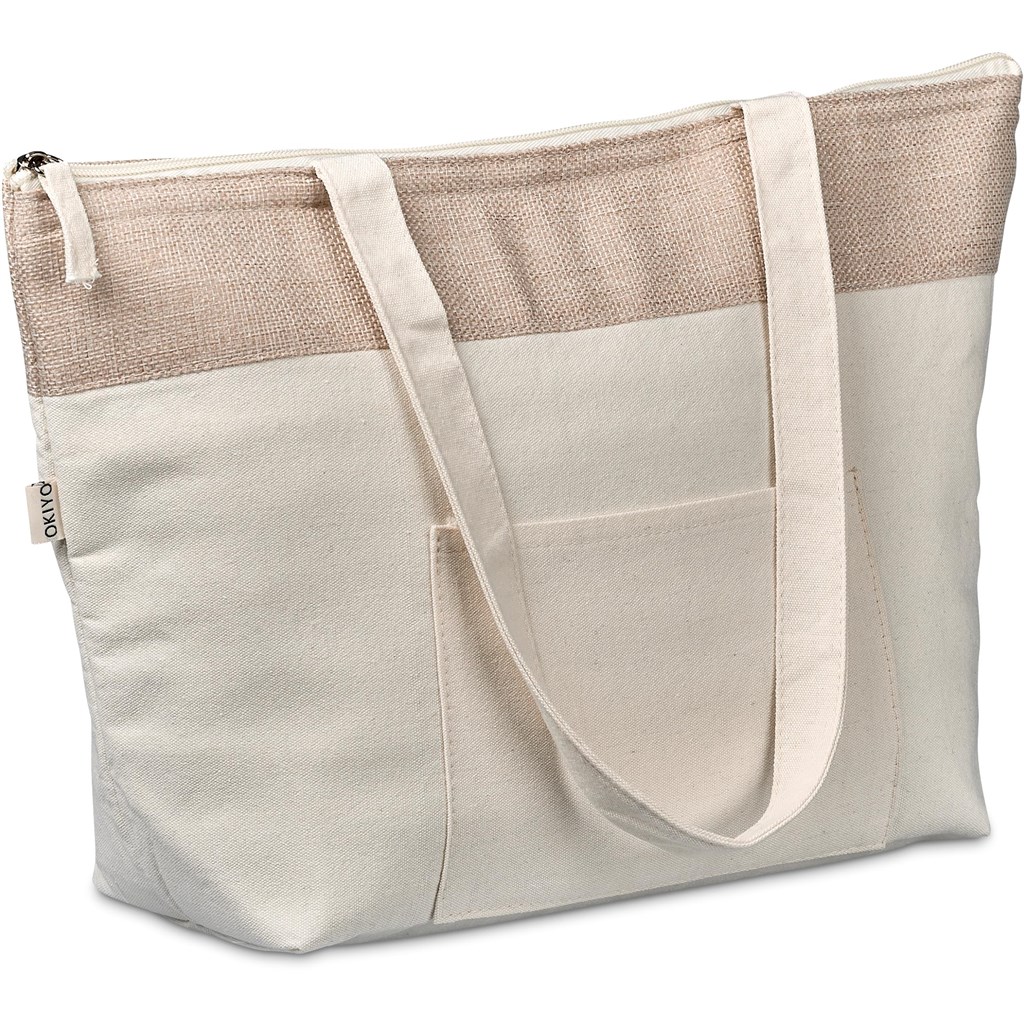 Okiyo Arshi Cotton & Jute 12 Can Lunch Cooler - Image 9