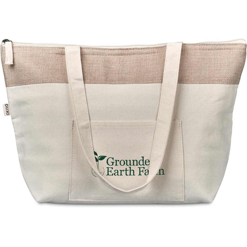 Okiyo Arshi Cotton & Jute 12 Can Lunch Cooler - Image 10