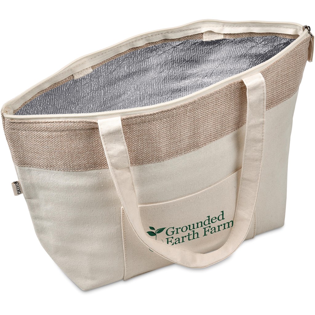 Okiyo Arshi Cotton & Jute 12 Can Lunch Cooler - Image 7