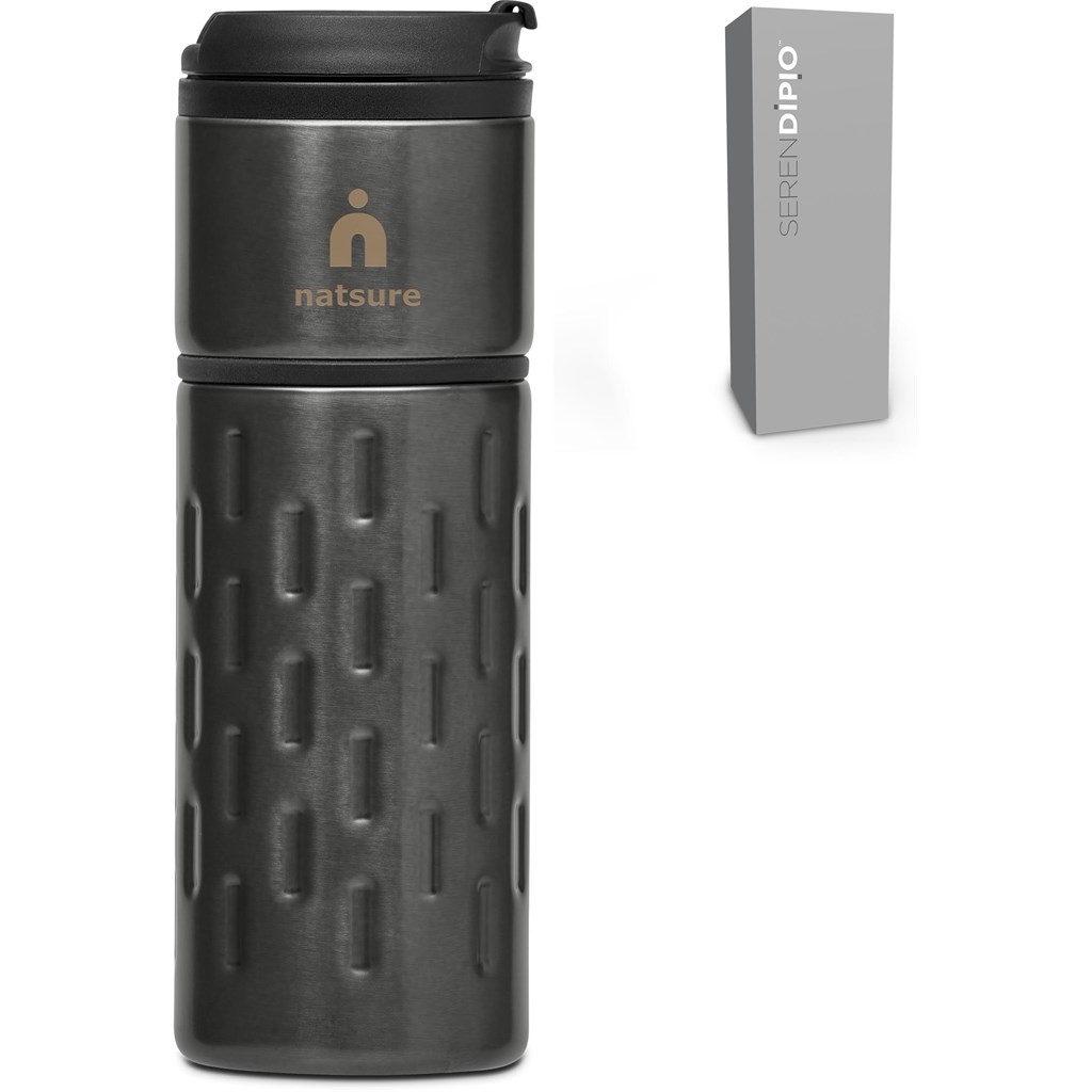 Serendipio Binary Stainless Steel & Plastic Double-Wall Tumbler - 450ml - Image 4