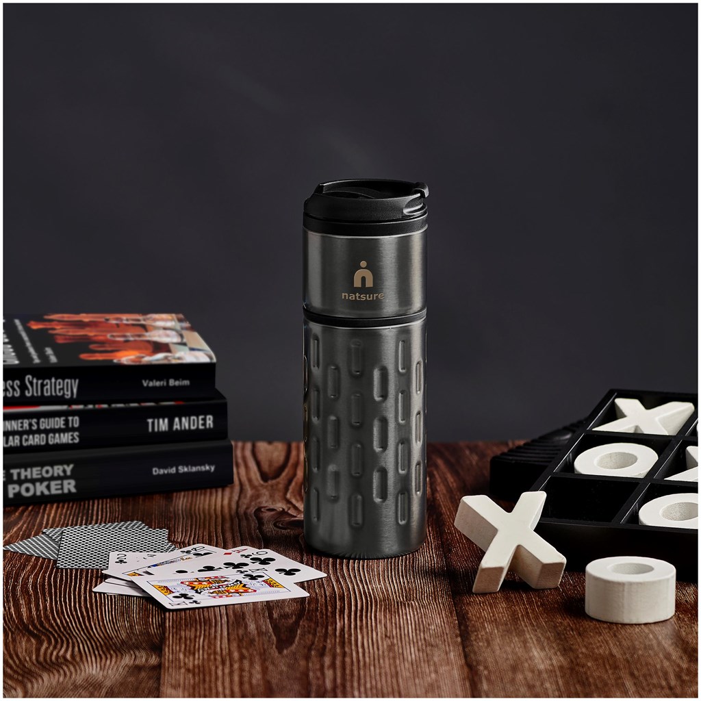Serendipio Binary Stainless Steel & Plastic Double-Wall Tumbler - 450ml - Image 3