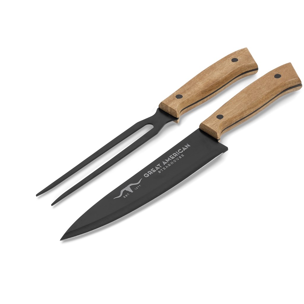 US Basic Butcher's Block Carving Set - Image 5