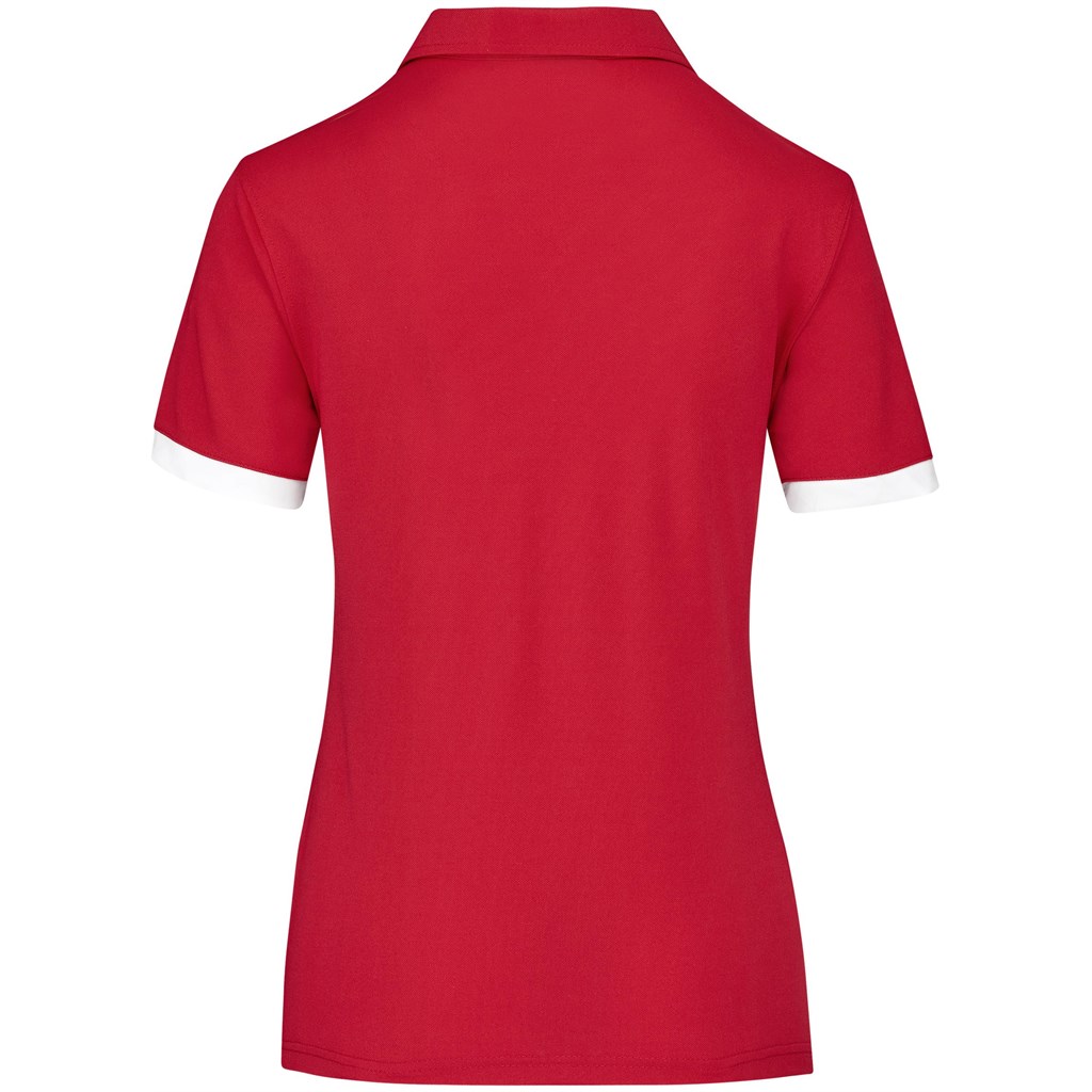 Ladies Contest Golf Shirt - Red - Image 3