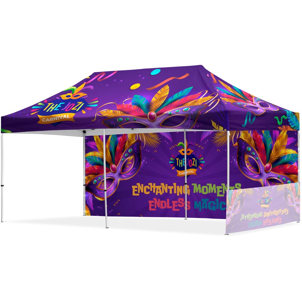 Coated Steel Sublimated Gazebo 6m x 3m - 1 Short Half-Wall Skin - 1 Long Full Wall Skin - Image 5
