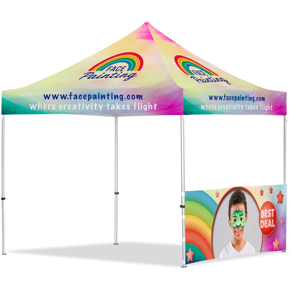 Coated Steel Sublimated Gazebo 3m x 3m - 1 Half-Wall Skin - Image 9