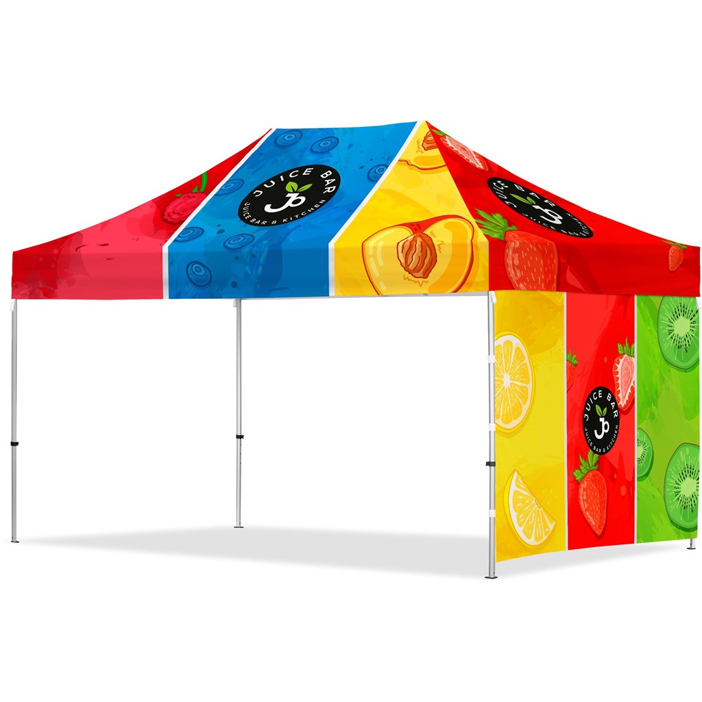 Coated Steel Sublimated Gazebo 4.5m x 3m - 1 Short Full-Wall Skin - Image 4